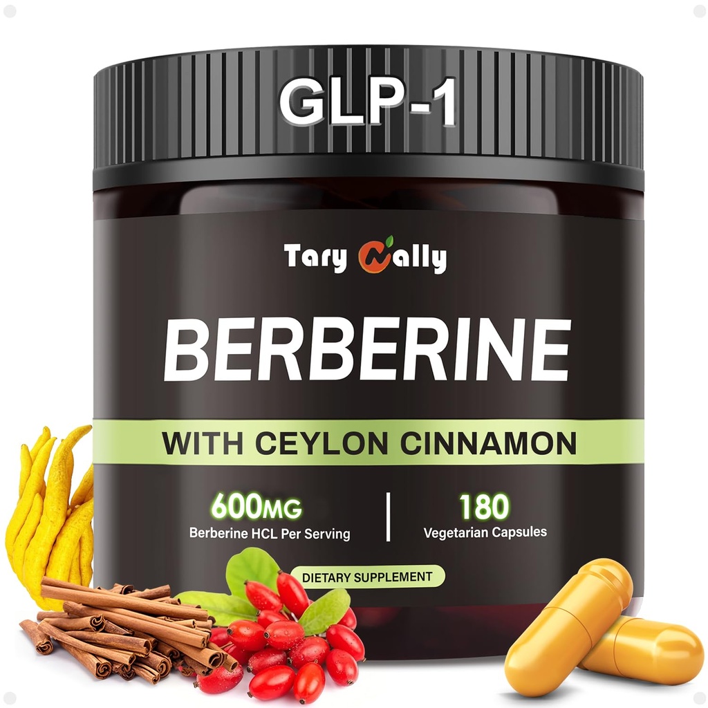 Liposomal Berberine 600mg with Bergamot & Ceylon Cinnamon - Advanced Metabolic Signaling Formula - High Absorption (6X) for Nutrient Utilization - 180 Capsules (90-Day Supply)