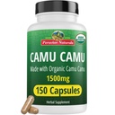 Peruvian Naturals Organic Vitamin C from Camu Camu Capsules 1,500mg - 150 Vegan Pills, Natural Vitamin C from Whole Food Camu Berry Organic, Non-GMO