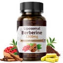 GREENPEOPLE Liposomal Berberine Supplement with Ceylon Cinnamon - Berberine HCL 1300mg 10X High Absorption - AMPK & PPAR Activator for Metabolic & Digestive & Immune Balance - Non-GMO 120 Veg Capsules