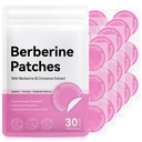 Berberine Patches, with Cinnamon, Pomegranate, 8-Hour Long-Lasting Formula Support for Women and Men, Applied to Various Parts of The Body, 30 Patches
