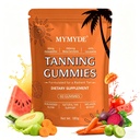 2026 New Skin Tanning Gummies Fast Tan Without Sun,with Astaxanthin, Lycopene, Beta-Carotene & Vitamins C & E,Skin Radiance & Hydration for Natural Looking Glow, Sugar-Free & Vegan, 60 Count
