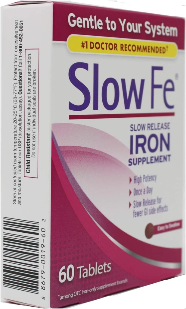 Hidas Fe Slow Release Iron, Tabletit, 60 ea - 2kpl