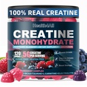 Health4All Creatine Monohydrate Gummies 5g for Men & Women, Creatine Gummy for Strength Energy & Muscle Growth Support Pre-Workout Supplement - Raspberry & Blueberry 120 Gummy