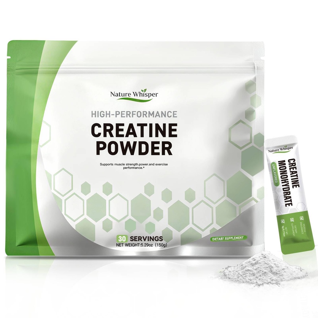 Creatine Monohydrate Powder Travel Packs, 5000mg Micronized Pure Creatine for Men & Women Muscle Growth & Energy, On-The-Go Creatine, Sugar-Free, Vegan, Unflavored (30 Servings)