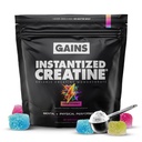 Gains in Bulk Instantized Creatine Monohydrate for Men & Women, Soluble Pre Workout Powder, Supports Muscle Building, Strength and Performance, Bodybuilding Supplements, Sour Gummy, 30 Servings