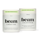 Beam Creatine + Colostrum Bundle – Micronized Creatine Monohydrate for Strength, Power & Recovery with Grass-Fed Bovine Colostrum for Immune, Gut Health & Muscle Support – Third-Party Tested