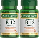 Nature's Bounty Vitamin B12, Supports Energy Metabolism and Nervous System Health, 5000mcg, 40 Quick Dissolve Tablets (Pack of 2)