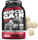 Bully Max 2-i-1 Muscle Builder Chewable Tablets för valpar och vuxna hundar - valp och hund vitaminer och tillskott för muskelvinst och tillväxt - Ultimate Canine Multivitaminer för alla raser och åldrar - 60 flikar