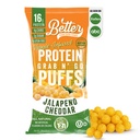 Better Than Good Savory Keto Jalapeno Cheddar Protein Puffs | Gluten-Free -16g Protein, Low Sugar, Low Calorie, Diabetic Friendly Snacks | Low carb, Healthy Kids Snack | No Artificial Flavours (12-Pack)