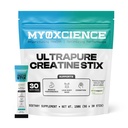 MYOXCIENCE Creapure® Creatine Stix | 5 Grams of German Creatine Monohydrate Per Stick Pack | Supports Muscle Performance, Lean Body Mass, & Cognition | 30 Single Serve Stix