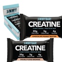 (NEW) JiMMYBAR! Creatine Protein Bar - 5g of Creatine Monohydrate + 20g Protein - High Protein Snack - Supports Muscle Growth, Strength & Recovery - Real Food Energy Bar for Athletes | 12 Chocolate Peanut Butter + 12 Fudge Brownie Variety Pack (24 Bars)