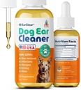 Pup Labs Ear Clear, Natural Dog Ear Cleaner and Infection Treatment for Dogs, Dog Drops for Itching, Irritation, & Wax Build-Up, 1 oz Bottle with Dropper