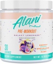 Alani Nu Pre Workout Powder GLAXAY 柠檬水, 氨基能促进剂,耐力补充剂,无糖,200mg咖啡因,L-Theanine,Beta-Alanine,L-Citrulline,30种服务