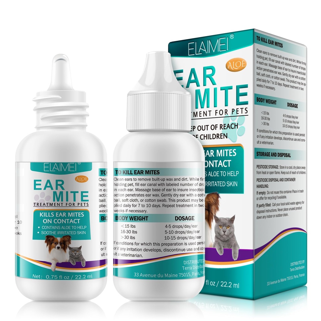 Ear Mite Treatment for Dogs, Dog Ear Infection Treatment, Ear Mite Treatment for Dog Yeast Infection, Alleviation Suffering from Ear Mites & Itching and Odours Stinky Stuff for Dogs Ears