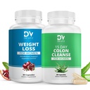 Women’s Weight Management Duo – 15 Day Detox & Weight Loss Support – 2-Step System to Cleanse, Reset & Maintain Results