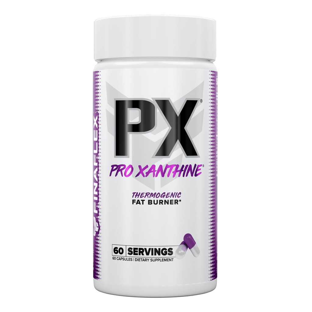 FINAFLEX PX PRO Xanthine - 60 Capsules - Thermogenic - Promotes Energy, Focus & Appetite Suppression - With Caffeine & TeaCrine - 60 Servings