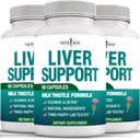 Liver Cleanse Detox & Repair - Milk Thistle Supplement - Liver Support with Choline, Artichoke Extract, Chicory & Dandelion Root Supplement - Milk Thistle Liver Detox & Liver Cleanse - 180 Count