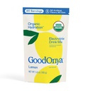 GOODONYA Organic Hydration Electrolyte Drink Mix, Sertifikuoti organiniai hidratacijos milteliai, Ne GMO, Biologiškai patikrintas glifosatas Nemokamas, Mažas cukrus, limonado skonio, Nr Dirbtinių skonių, 20 Patarnavimas