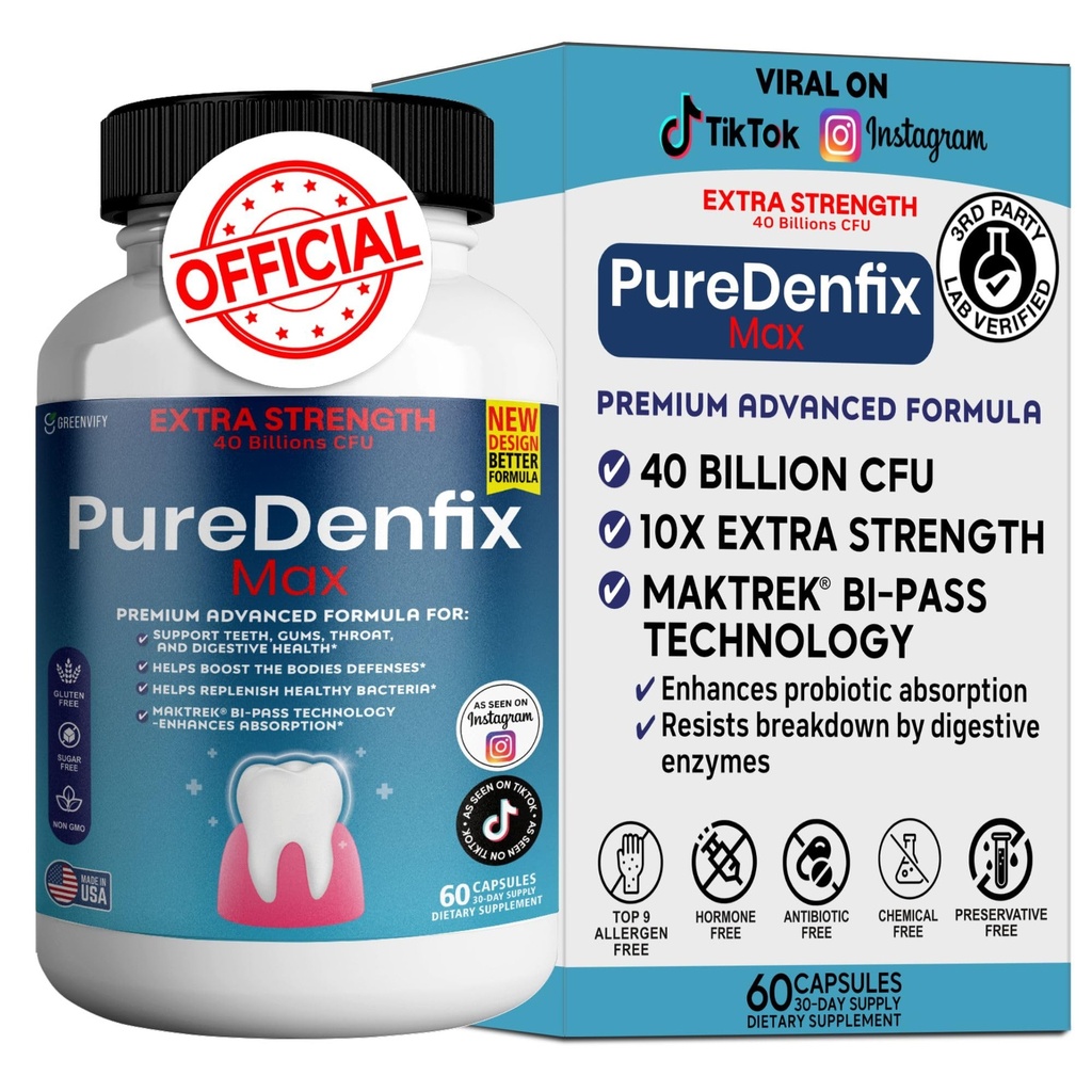 – Extra Strength Probiotic Supplement with 40 Billion CFU – Supports Teeth, Gums, Ear, Nose, Throat & Digestive Health – 60 Capsules (1)