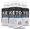(3 Pack) Advanced Keto 1500 Keto хапчета 1275MG Нова и подобрена формула Съдържа Apple Cidear Extra Virgin зехтин на прах Green Tea Leaf 180 капсули