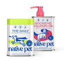 Native Pet The Daily Dog Supplement (30 Scoops) & Salmon Oil for Dogs & Cats (8 Oz) - 11 in 1 Multivitamin & Pure Omega-3 Fish Oil Supplement for Skin & Coat, Joint, Heart Health & Anti-Inflammatory