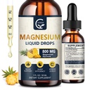 GORNVB (2 Pack) Magnesium Glycinate Liquid Drops | 1000mg Liquid Magnesium Complex with D3, L-Thea & GABA for Energy, Sleep, Nerve and Heart Health, High Absorption, Pineapple Flavor