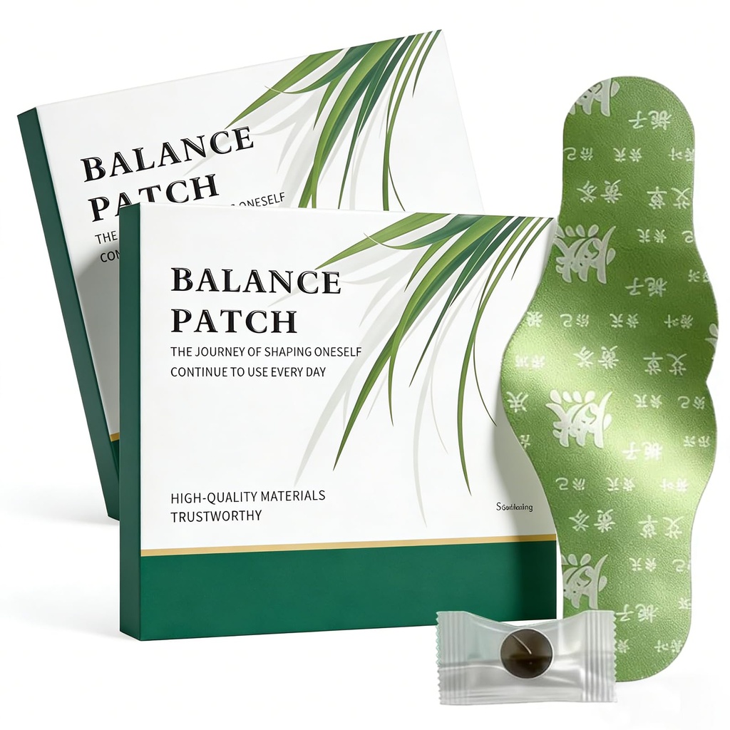 Balance Patch, Japanese Herbal Patch Stomach, Plant-Based Ingredients, Promotes Abdominal Comfort Non-Irritating Design, Comfortable Adhesive Design, Easy Topical Use(2 Boxes-10 Patches)