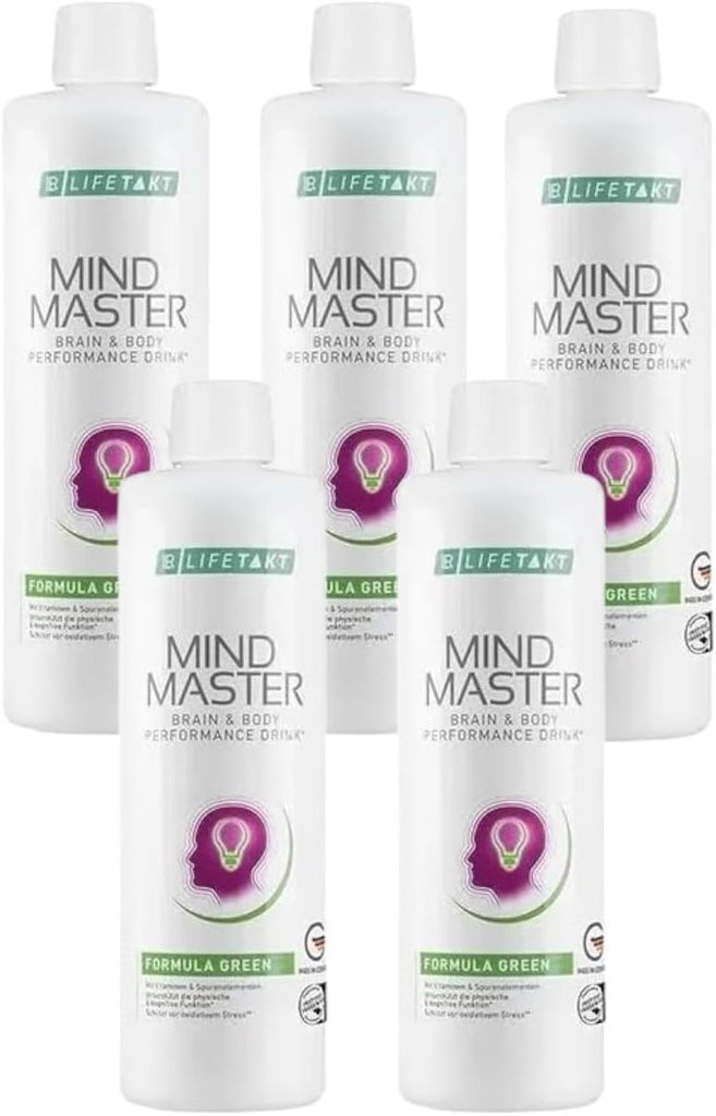 LR Health & Beauty Lifetakt Mind Master Formula Green Every Day Natural Treatment Women Men Set of 5-500 מ"ל