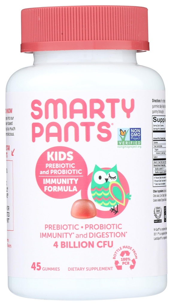 SmartyPants Kids Probiotic Complete, Strawberry Crème, 45 Count