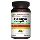 Pure Nutrition Papaya Complete - 60 Veg Capsules (Supports Platelet Immunity & Digestion) Each Capsule Contains 500mg Carica Papaya Fruit and Leaf Extract. Non-GMO | Gluten-Free