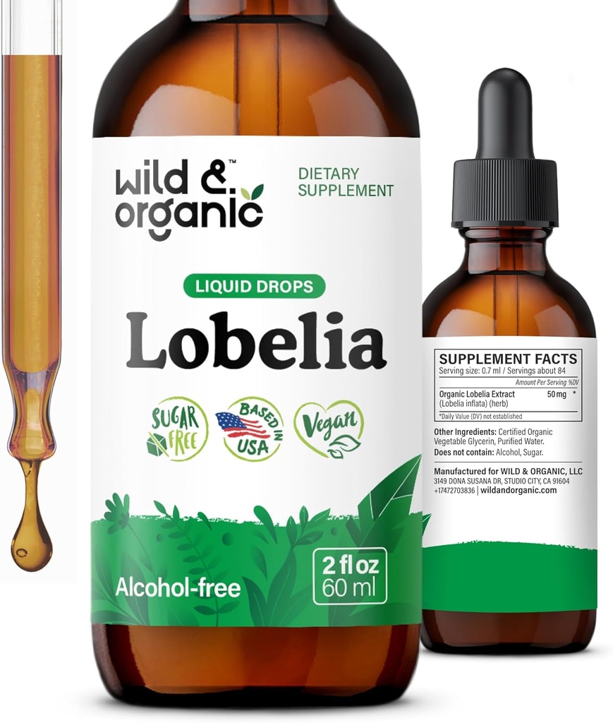 L' Ornès i Orbelia Tincure - Helbal Lung Lung Clearse i Detox - Líbelia Extra suplementari - Vegan, Sugar i Alcol-Free Herb Flats - 2 fl oz