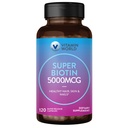 Vitamin World Super Biotin 5000 mcg. 120 Capsules, B Vitamin, Hair, Skin and Nails, Rapid-Release, Gluten Free