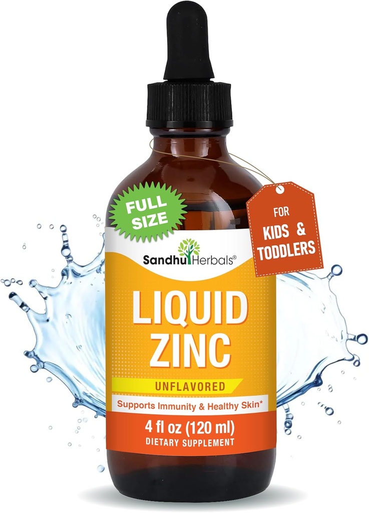 SANDHUHERBALS Zinc lichid pentru copii, copii mici si bebelusi 
