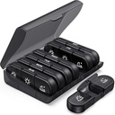 PULIV Weekly Pill Organizador 3 veces ao día, Portable Travel Pill Box 7 día con grandes envases de pílulas, Light-Proof Pill Case para vitaminas, medicamentos, suplementos e aceites de peixe (Black)