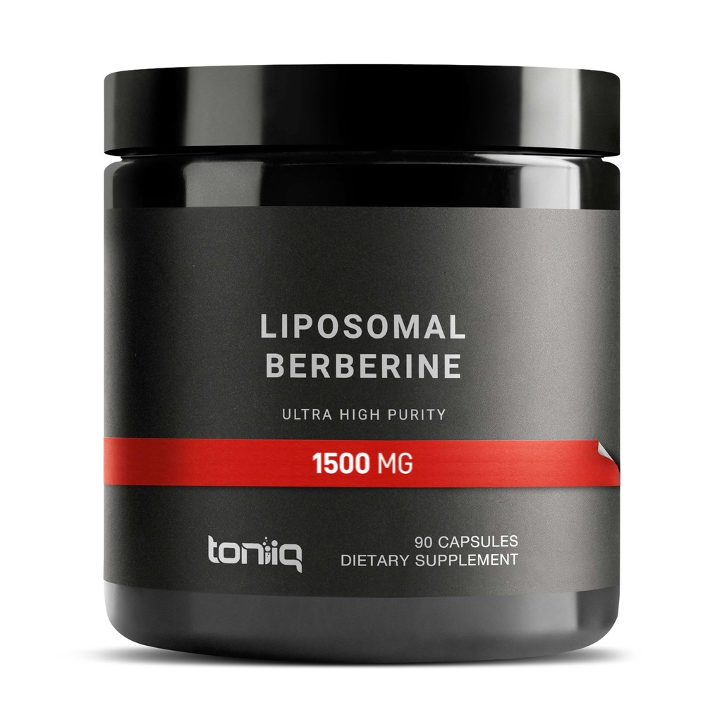 Toniiq Liposomal Berberine – High-Strength 1,500mg Complex with LipoAvail® –Weight & Metabolic Support – Liposomal Berberine Supplement with Cinnamon, Milk Thistle & Chromium – 90 Capsules