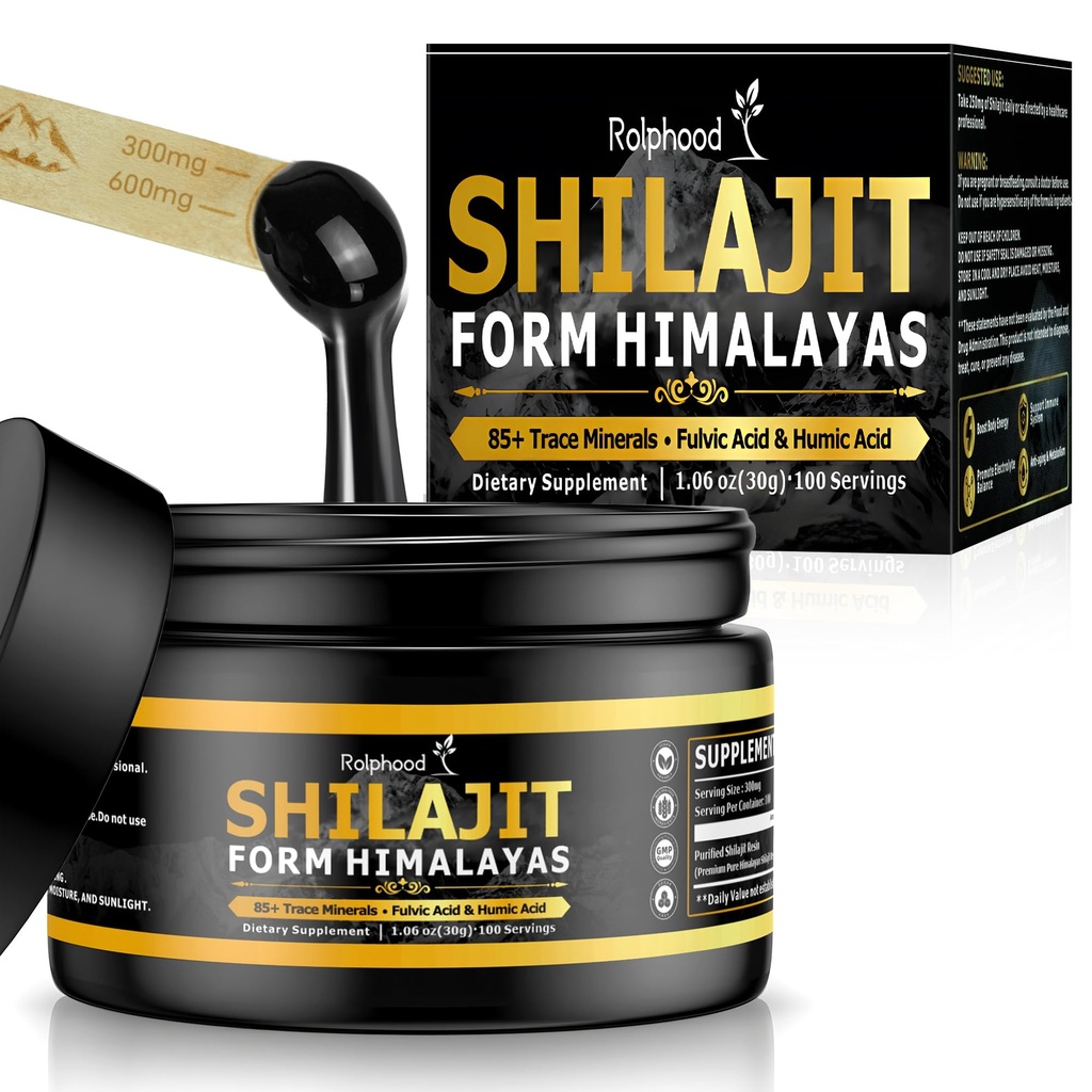 Shilajit for Men&Women,Shilajit Resin Pure Himalayan, Shilajit Supplement Mineral-Rich 85+ Trace Minerals,for Energy & Immune System(30g)