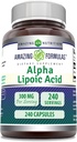 Amazing Applicas Alpha Lipoic Acid 300 mg Kapsle Dodatek 124; Non- GMO AZ124; Gluten Free Az124; Made in USA (240 Počet)
