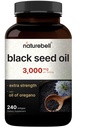 NatureBell Black Seed Oil Softgels, 3,000mg per Serving, 240 Count – 2-in-1 Formula with Oil of Oregano, Carvacrol & Thymoquinone – Nigella Sativa Producing Black Cumin Seed Oil – Non-GMO