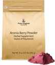 INGREDIENTE ORIGINALE ARONIA Berry Powder (8 oz) Extract de supliment de fructe, întotdeauna pură, fără aditivi sau fillers