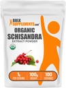 BulkSupplements.com Organic Schisandra Extract Powder - Schisandra Supplement, from Schisandra Berries, Herbal Supplement - Gluten Free - 1g per Serving, 100g (3.5 oz) (Pack of 1)