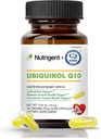Ubiquinol CoQ10 50 mg, Liquid Filled Organic Capsules, High Absorption Coenzyme Q10 Supplements, Antioxidant for Heart Health & Energy Production, 30 Count