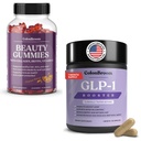 ColonBroom GLP-1 Weight Management Supplement + Beauty Biotin & Collagen Gummies with Vitamin C | Supports Gut Health, Metabolic Wellness & Appetite | Hair, Skin and Nails Vitamins (30 Day Supply)