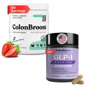 ColonBroom GLP-1 Weight Management (30 Servings) + Psyllium Husk Powder Supplements (Strawberry, 50 Servings) | Supports Appetite Control, Energy, Mood Balance, Bloating Relief & Gut Health