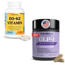 ColonBroom GLP-1 Weight Management (30 Servings) + Vitamin D3 K2 Supplement for Women & Men (30 Servings) | Supports Appetitte Control, Energy, Mood Balance, Immune System & Strong Bones & Teeth