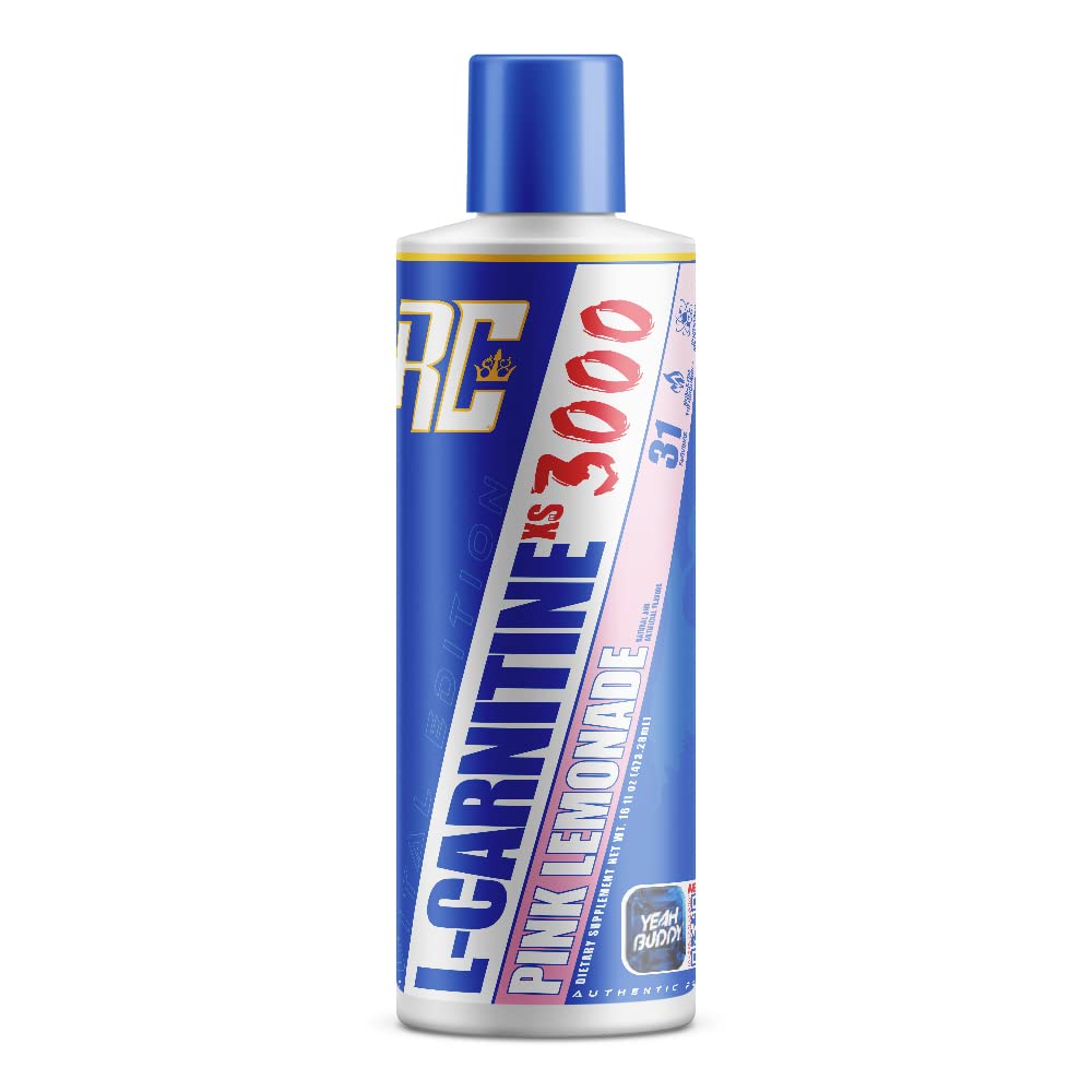 Ronnie Coleman Signature Series L-Carnitine XS 3000 Liquid, Amino Acids Metabolism and Lean Muscle Strength Support, Stimulant Free, Sugar Free, Zero Carbs, Pink Lemonade, 16 Oz