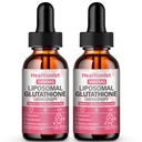 2 Pack 3000mg Liposomal Glutathione Liquid Drops with Vitamin C, 98% Absorption, Glutathione Liposomal Supplement, Powerful Antioxidant Complex for Immune System, Liver, 4 Fl Oz per Bottle