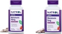 Natrol Melatonin 10mg 200 Tabletten & 5mg 200 Tabletten Erdbeer-Flavored Fast-Dissolve Schlafunterstützung Nahrungsergänzung Bundle