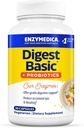 Enzymedica, Digest Basic + Probiotica, Gentle Digestieve enzymen met 400 miljoen CFU actieve culturen per capsule, 30 capsules