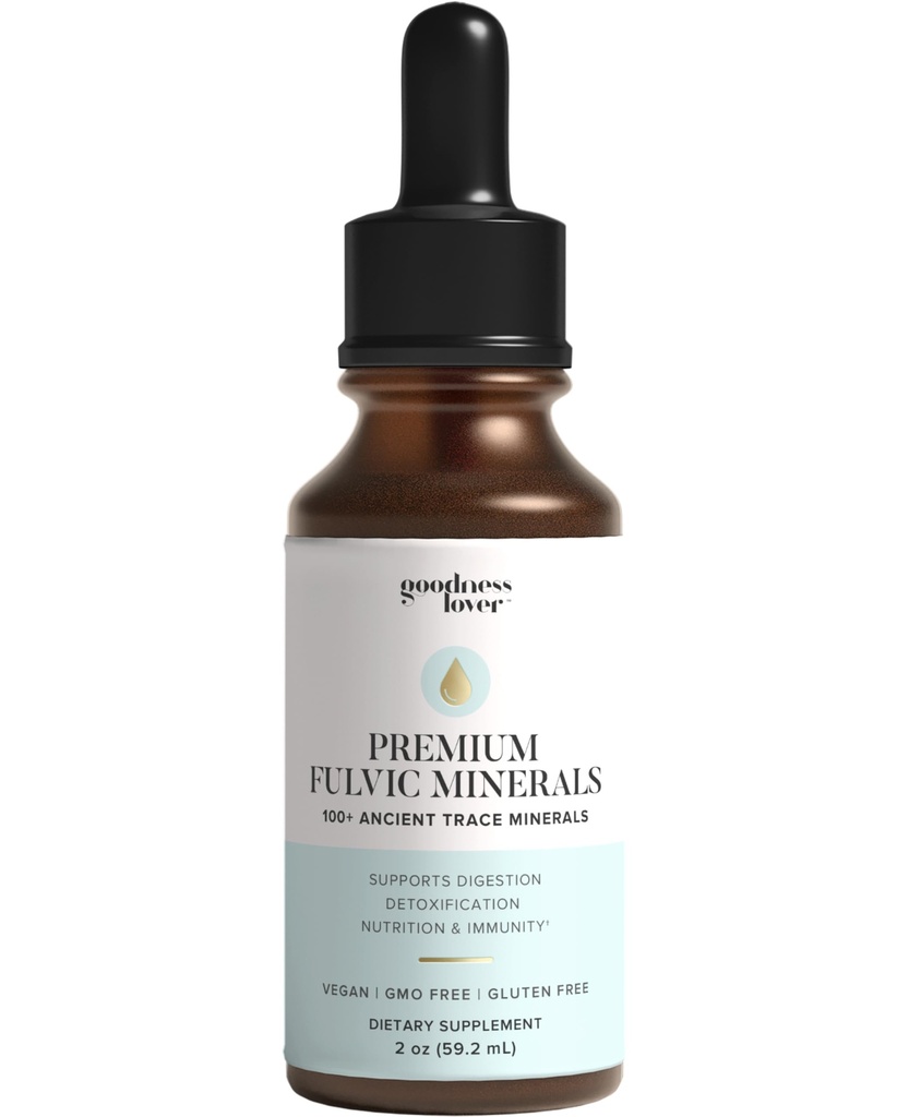 Goodness Lover Fulvic Minerals, 100 Trace Minerals, Vitamins, Amino acids, polyphenols, antioxidants, and Electrolytes, 120 Servings