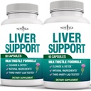 Liver Cleanse Detox & Repair - Milk Thistle Supplement - Liver Support with Choline, Artichoke Extract, Chicory & Dandelion Root Supplement - Milk Thistle Liver Detox & Liver Cleanse - 120 Count